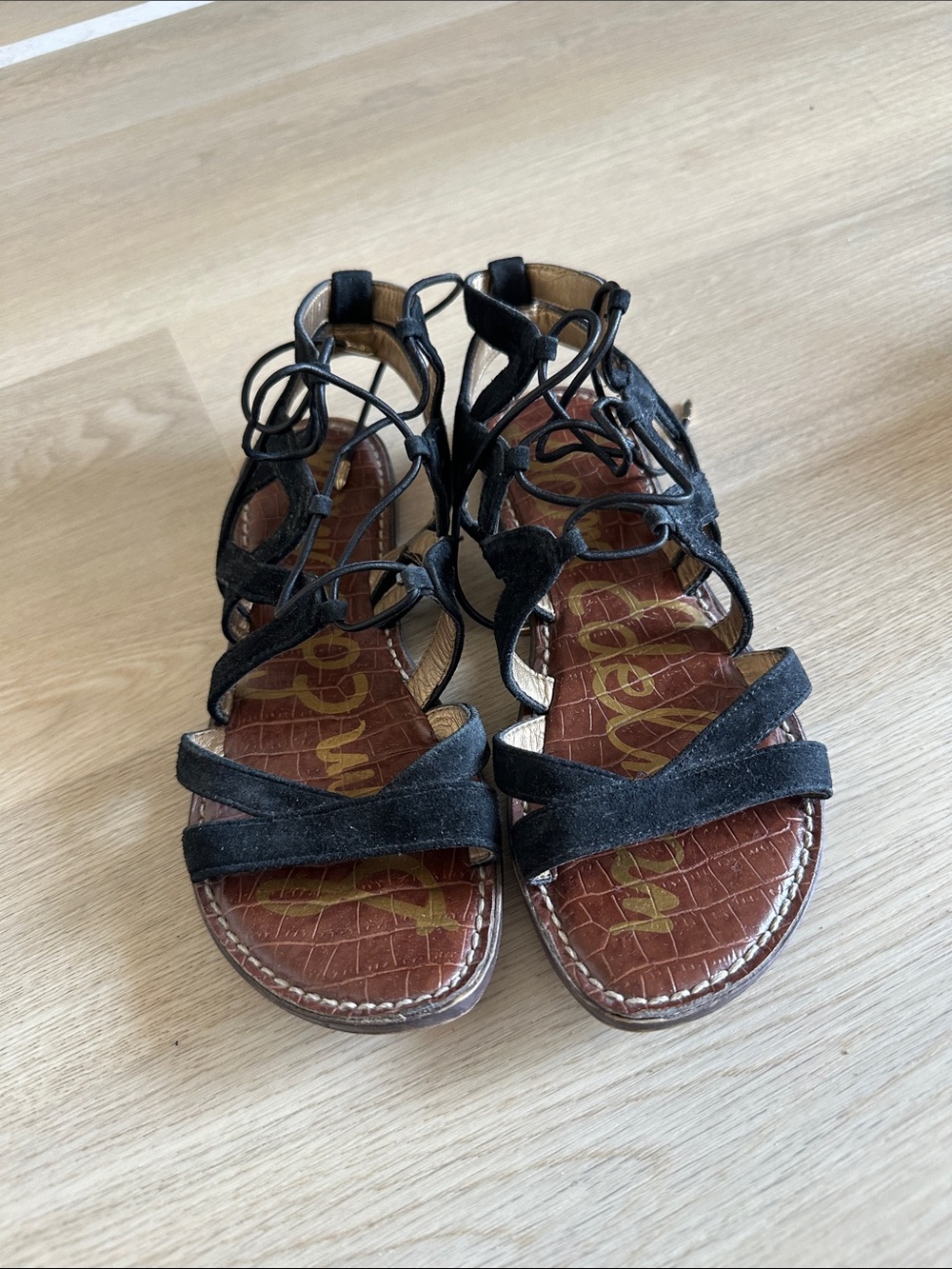 Sam Edelman Gemma black suede sandals
